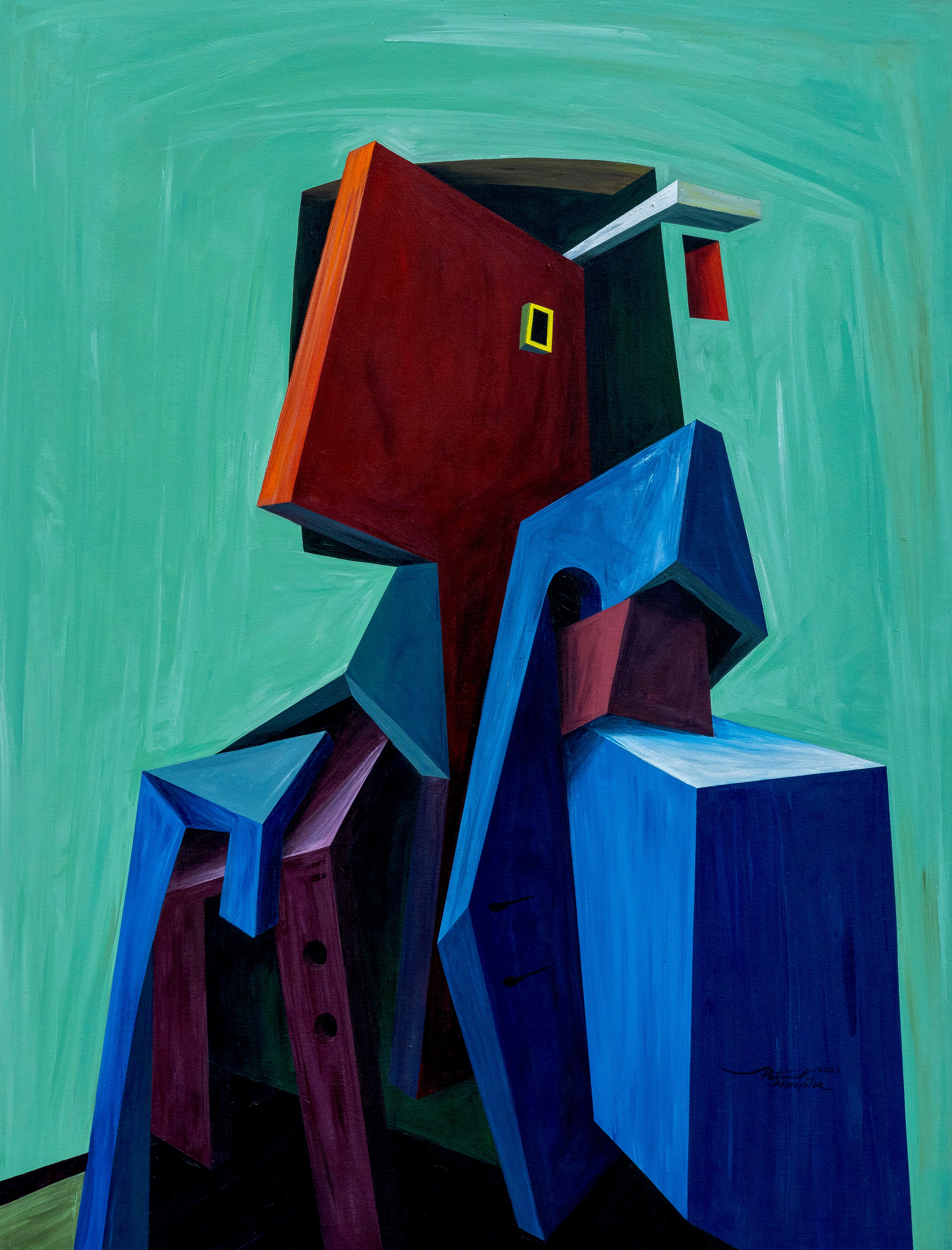Patrick Akpoghotor: Man in blue jacket