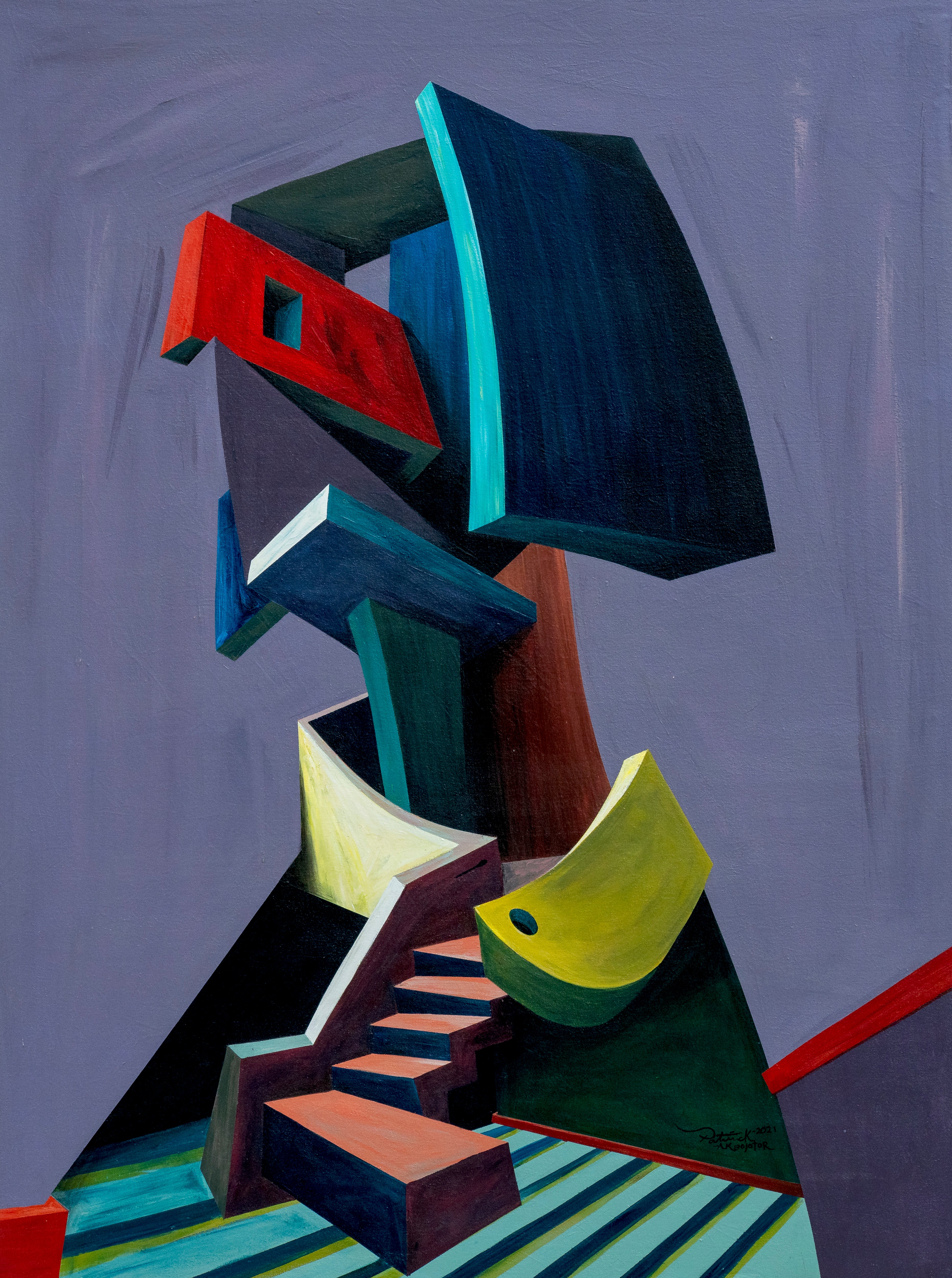 Patrick Akpoghotor: Girl with red ribbon